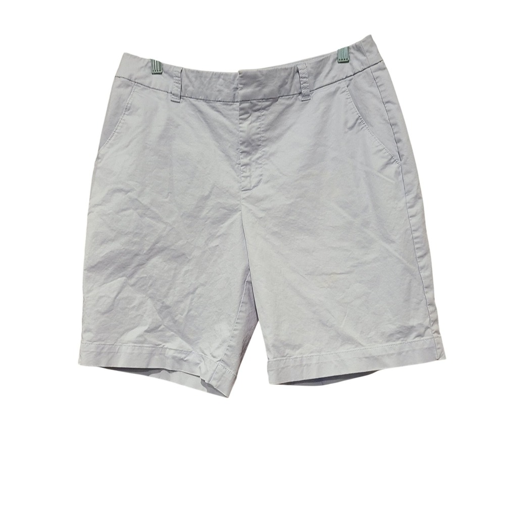 Matty M Womens Light Blue Stretch Cotton Chino Shorts Size M